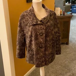 Talbots Women’s Size 14 Petite Animal Print Blazer, Beautiful! Great Condition!